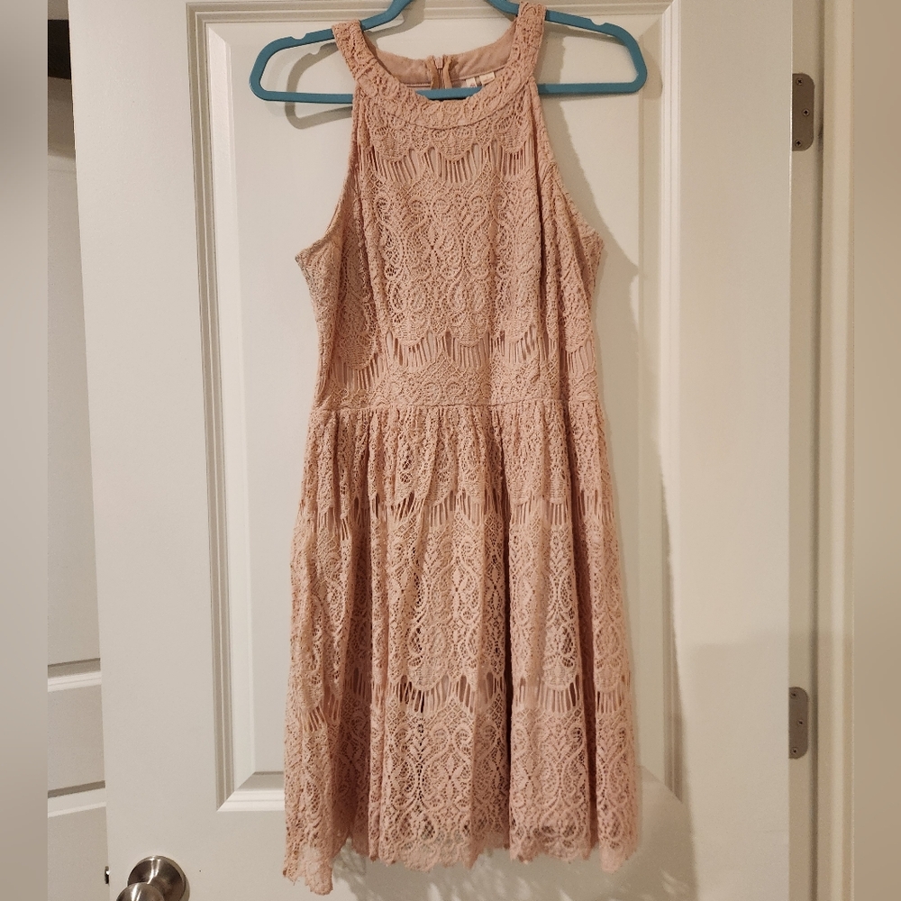 Pink/Peach Sleveless Dress